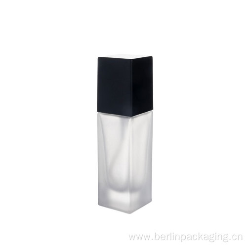 Frosted Square Glass Essential Oil Bottle